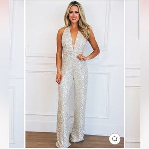 Bella & Bloom Boutique sequin jumpsuit for sale. Brand new, never worn.
